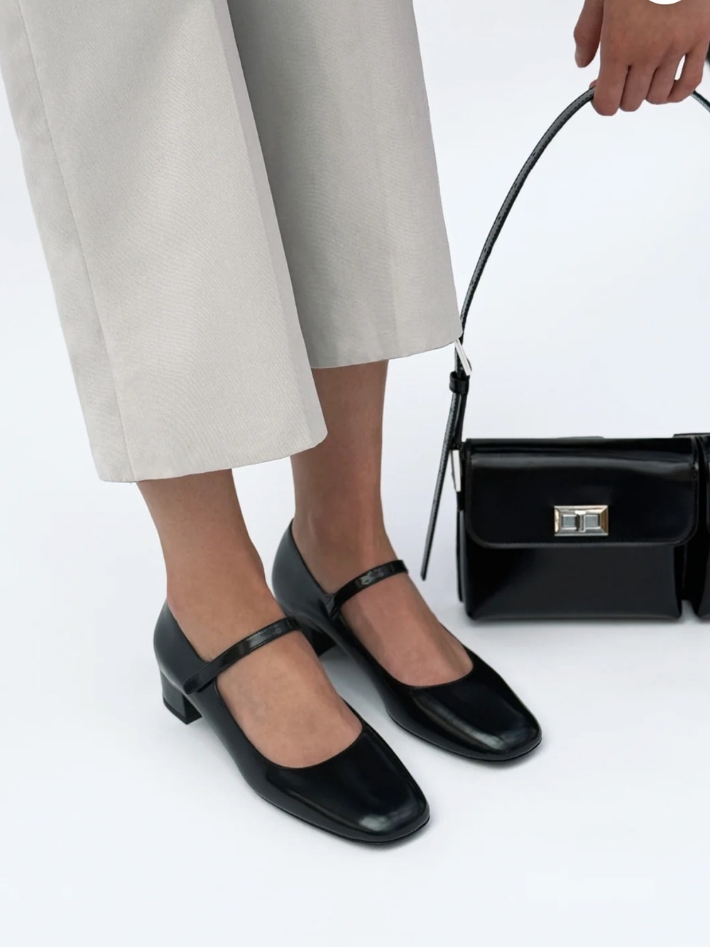 BY FAR Ginny Pump Semi-Patent Black
